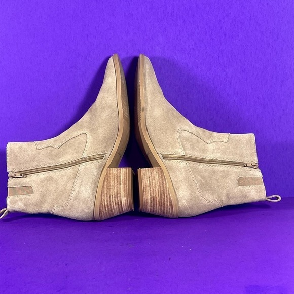 LIsa Vicky Women's Tan Camel Suede Steady Western/Cowboy Bootie Shoe Size 11-NEW - Picture 6 of 10